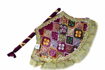 Fan - Satin with Chamki work Embroidery