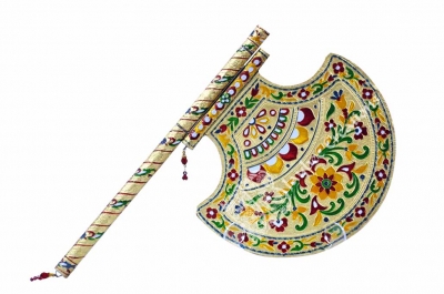 Fan - Meenakari Metal ( Gold Colour )