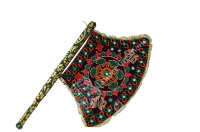 Fan - Velvet Kutch Emdroidery 
