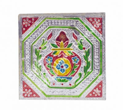 Stool - Meenakari - Plain Square