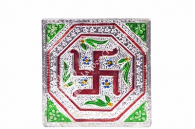 Stool - Meenakari - Plain Square