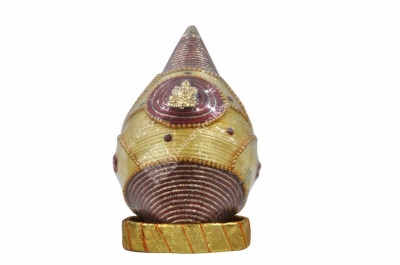 Coconut - Silk Thread Zari with Stone