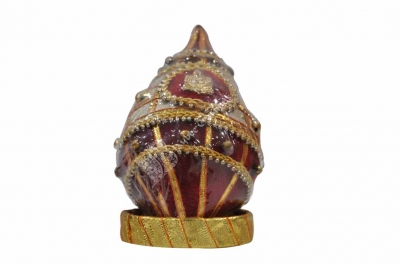 Coconut - Tissue with Velvet Zari with Ganesh