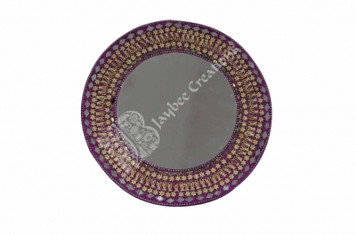 Mirror - Round -  Mirror Work - ( Large Size )