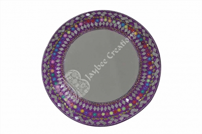 Mirror - Round -  Mirror Work - Large Size 