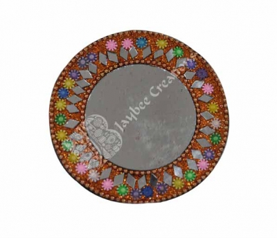 Mirror - Round -  Mirror Work ( Large Size ) 