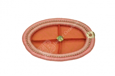 Dry Fruits Tray - Cardboard Oval with 4 Partitions