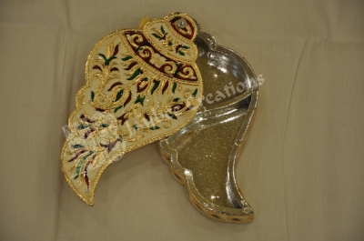 Dry Fruit Box - Wood Sangu Meenakari