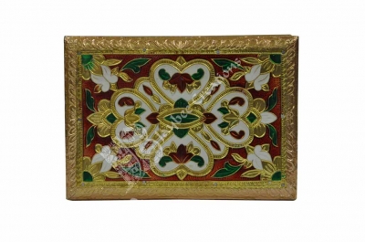 Dry Fruit Box - Wood Rectangle Meenakari