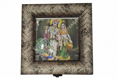 Dry Fruit Box - Wood Square Lakshmi Photo