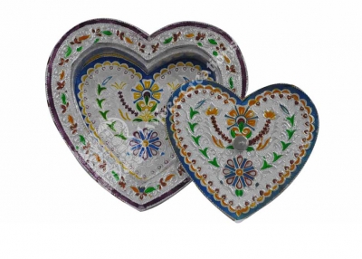 Dry Fruit Box - Wood Heart Meenakari