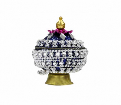 KumKum Box - Aluminium Pot Stone Work ( Big Size ) 