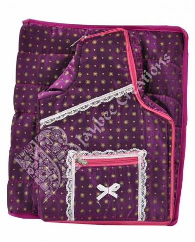 Saree with Blouse - Satin, Printed