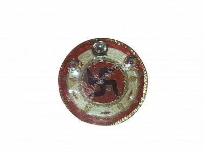 Aarthi Plates - Steel Round Silk thread with Beads Work - Medium