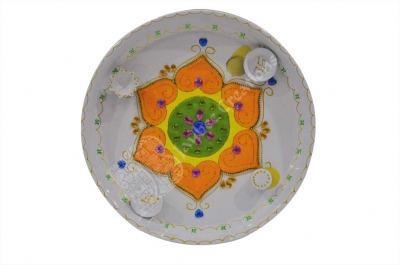 Aarthi Plates - Stell Round Flower with Stone