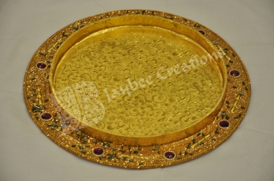 Tray - Cardboard Round Stone Work