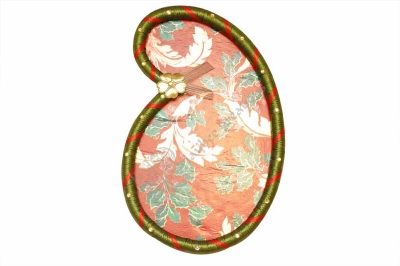 Tray - Wood Mango Flower with Zari