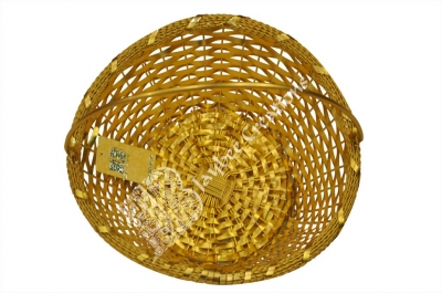 Baskets - Aluminium Round Gold with Single Handle