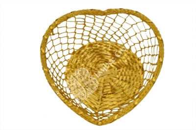 Baskets - Aluminium Heart Gold