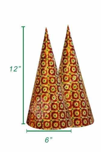 Paruppu Koodu - ( Large ) - Steel Cone Meenakari Red