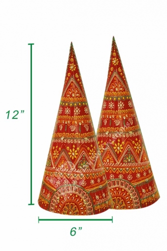 Paruppu Koodu - ( Large )- Steel Cone Painted Red