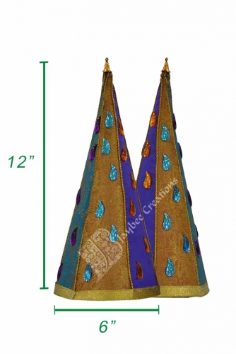 Paruppu Koodu - ( Large ) - Aluminium Cone Cloth Border with Stone Work
