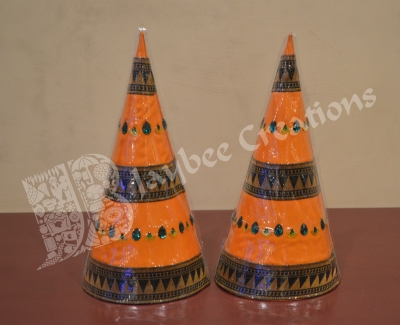 Paruppu Koodu - ( Large ) - Aluminium Cone Cloth Border with Stone Work