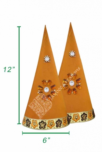 Paruppu Koodu - ( Large ) - Aluminium Cone Cloth Border with Stone Work