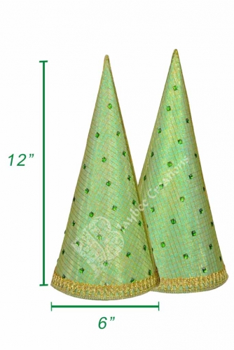 Paruppu Koodu - ( Large ) - Aluminium Cone Transparent Cloth Border with Stone Work