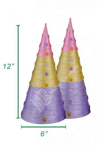 Paruppu Koodu - ( Large )  - Aluminium Cone Silk Thread Work