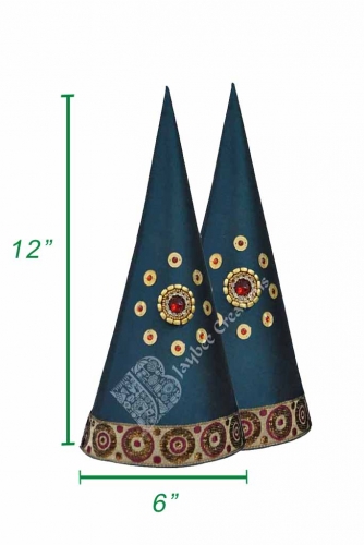 Paruppu Koodu - ( Large ) - Aluminium Cone Cloth Border with bead Work