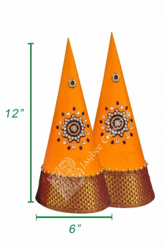 Paruppu Koodu - Aluminium Cone Cloth Border with bead Work ( Large ) 