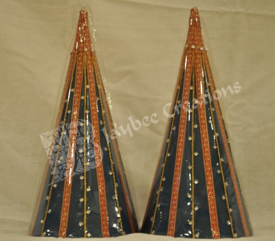 Paruppu Koodu - Aluminium Cone Cloth Border with Stone Work ( Large ) 
