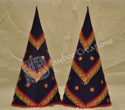 Paruppu Koodu - Aluminium Cone Cloth Border with Bead Work ( Large ) 