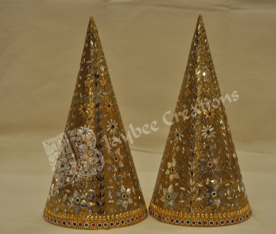 Paruppu Koodu - Steel Cone with Mirror Work ( Large ) 