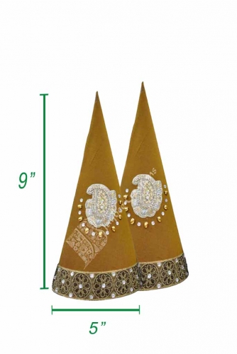 Paruppu Koodu - Aluminium Cone Cloth Border with Patch Work ( Medium ) 