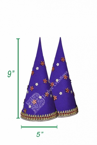 Paruppu Koodu - Aluminium Cone Cloth Border with Bead Work ( Medium ) 