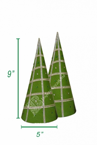 Paruppu Koodu -  Aluminium Cone Cloth Stone & Thread with  Work ( Medium ) 