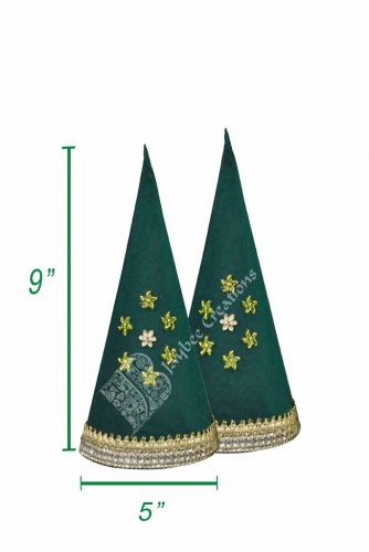 Paruppu Koodu -  Aluminium Cone Cloth Border with Bead Work ( Medium ) 